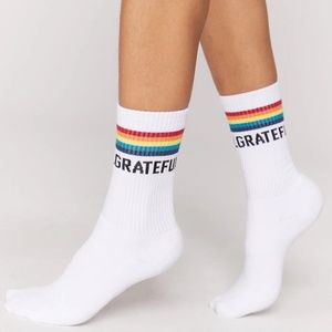 NWT Spiritual Gangster Grateful Rainbow Socks